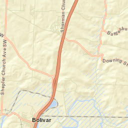Bolivar Ohio Street Map