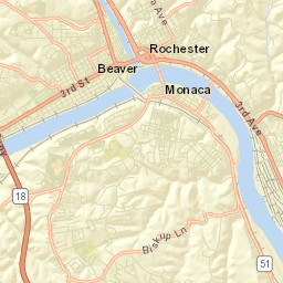 Monaca Street Map