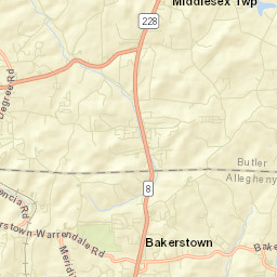 Bakerstown Street Map