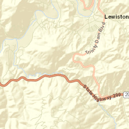 Lewiston California Street Map