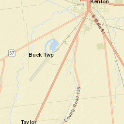 Kenton Ohio Street Map