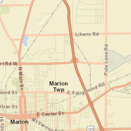 Marion Ohio Street Map