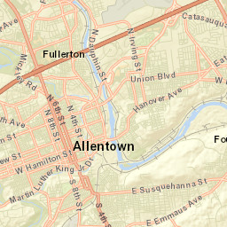 Allentown, Pennsylvania Street Map