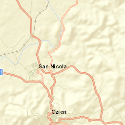 Ozieri Street Map