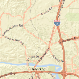Redding California Street Map