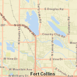 991-999 North Shields Street, Fort Collins Street Map