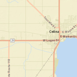 Celina Ohio Street Map