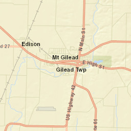 Mount Gilead Ohio Street Map