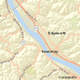 Jefferson Way, Robert Morris University Street Map