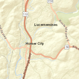 Homer City Street Map