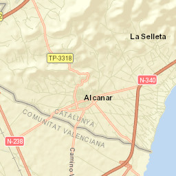 Alcanar Street Map