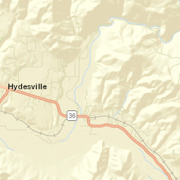 Hydesville California Street Map