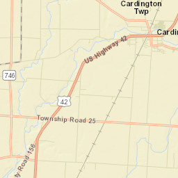 Cardington Ohio Street Map