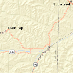 Shanesville Ohio Street Map
