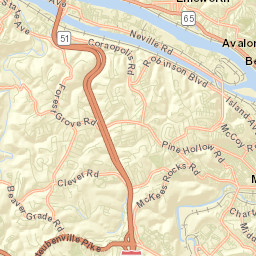Ben Avon Street Map
