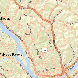 Allegheny County Street Map