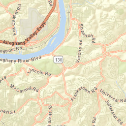 Blawnox Street Map