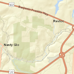 Nanty Glo Street Map