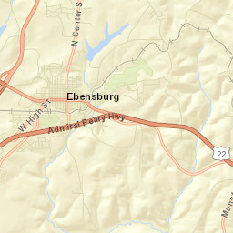 Ebensburg Street Map