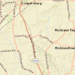 Coopersburg Street Map