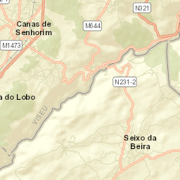Canas de Senhorim Street Map