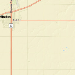 Minden, NE, USA Street Map