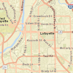 West Lafayette Street Map
