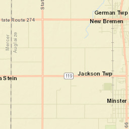 Minster Ohio Street Map