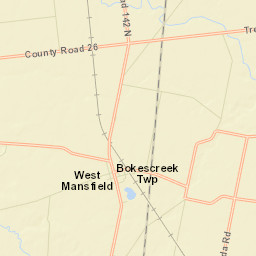 West Mansfield Ohio Street Map