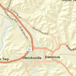 Roanoake Ohio Street Map