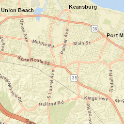 Union Beach Street Map
