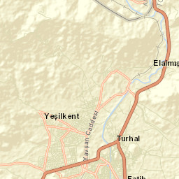 Turhal Street Map