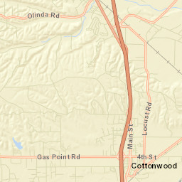 Cottonwood California Street Map