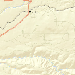 Manton California Street Map