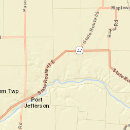 Port Jefferson Ohio Street Map