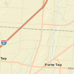 Olive Green Ohio Street Map