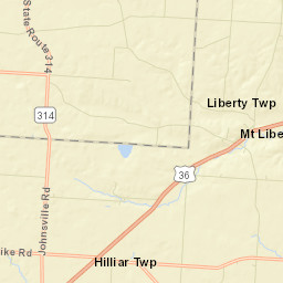 Mount Liberty Ohio Street Map
