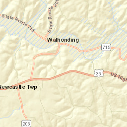 Walhonding Ohio Street Map