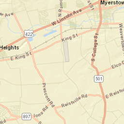 Myerstown Street Map