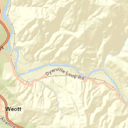 Weott California Street Map