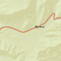 Mineral California Street Map