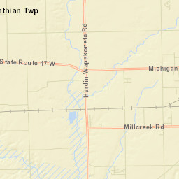 Newbern Ohio Street Map