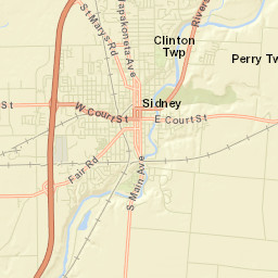 Sidney Ohio Street Map
