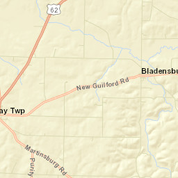 Bladensburg Ohio Street Map