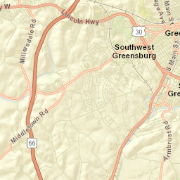 Southwest Greensburg Street Map