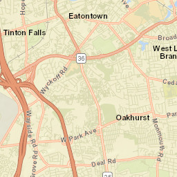 West Long Branch Street Map