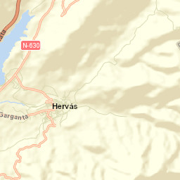 Hervás Street Map
