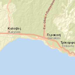Kalýves Polygýrou Street Map