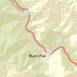 Myers Flat California Street Map