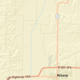 U.S. 136 Business, Missouri, USA Street Map
